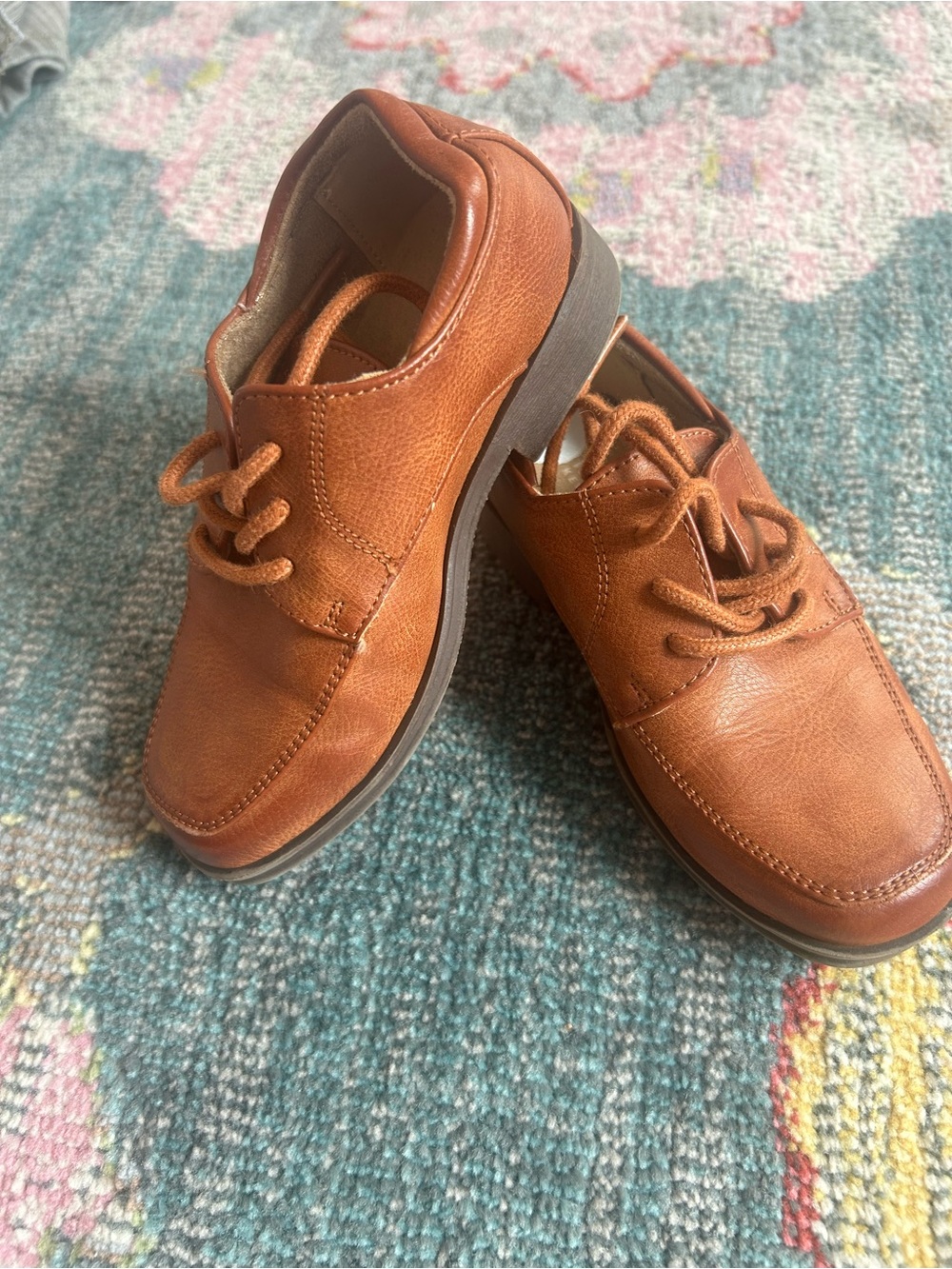 Reaction by Kenneth Cole toddler Leather Lace-Up Shoes in Brown